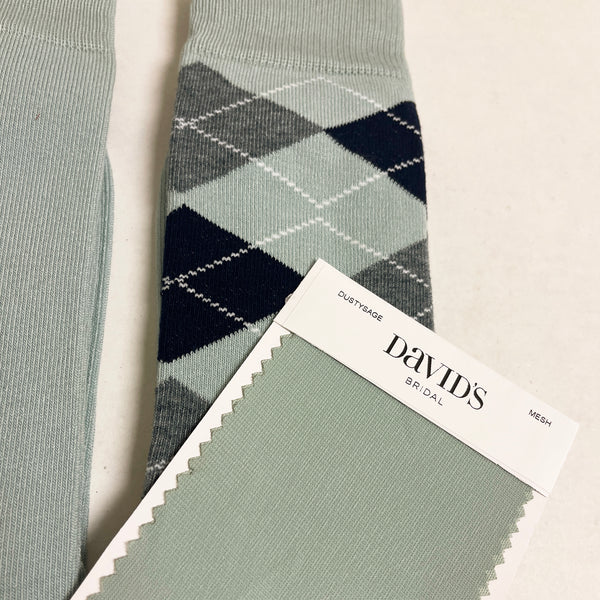 Similar to DUSTY SAGE/ Chiffon Sage Green Groomsmen Gift Men's Solid/Argyle/Dots/Stripe Dress Socks