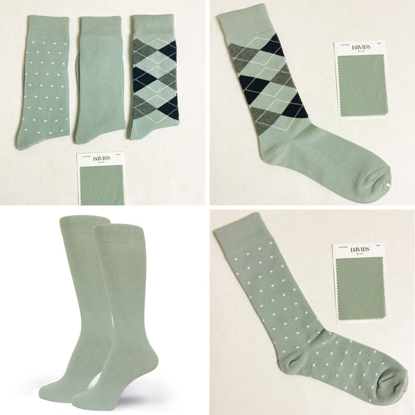 Similar to DUSTY SAGE/ Chiffon Sage Green Groomsmen Gift Men's Solid/Argyle/Dots/Stripe Dress Socks
