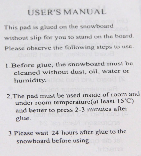 Rectangle Stomp-Pad for snowboard