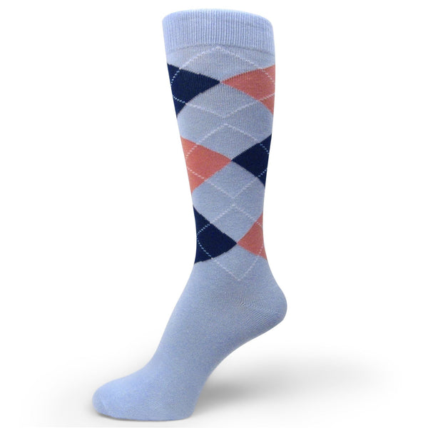 Spotlight Hosiery Elite Quality BLUE(Royal, Turquoise)Mens Argyle Sock