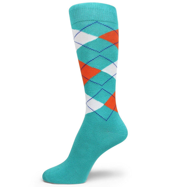 Spotlight Hosiery Elite Quality BLUE(Royal, Turquoise)Mens Argyle Sock