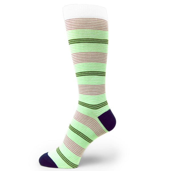 St Patrick's day Green Irish Shamrock Mens Green Socks/Tie(Clover Argyle Stripe)