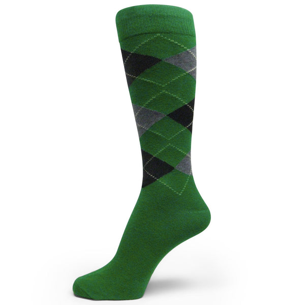Spotlight Hosiery Elite Quality GREEN(Teal, Kelly, Lime)Mens ARGYLE/PLAIN Socks