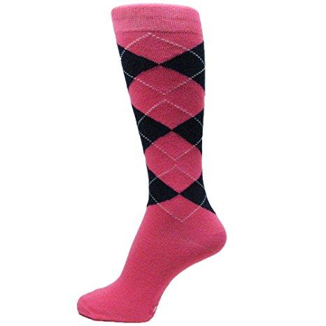 pink dress socks for groom Spotlight Hosiery shades of PINK Men Groomsmen dress Socks (Hot Pink, Light Pink)(XL Option) MA019 Navy Blue on Bright PINK – 10–13 (One Size Fits