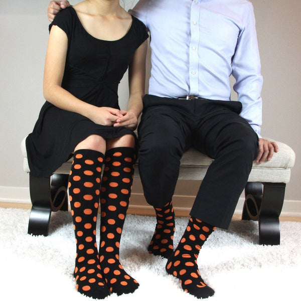 Spotlight Hosiery Elite Quality Men &Women MATCHING Dots Socks Set-FREE SHIPPING