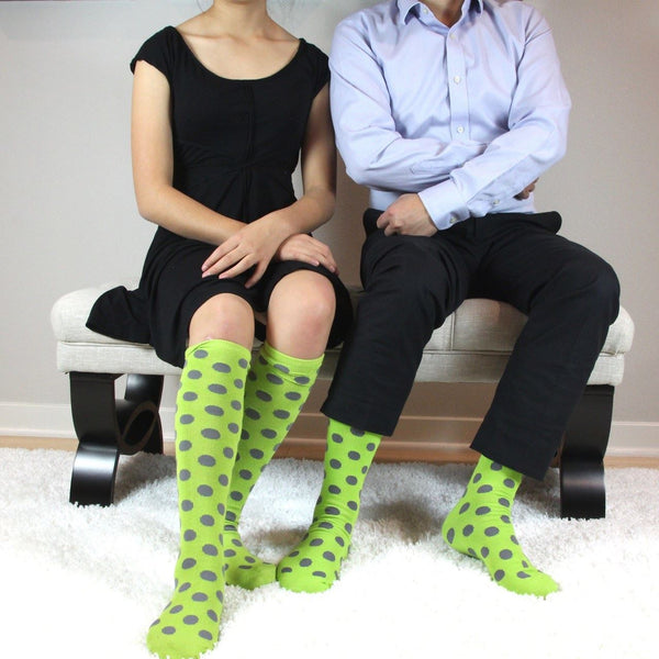 Spotlight Hosiery Elite Quality Men &Women MATCHING Dots Socks Set-FREE SHIPPING