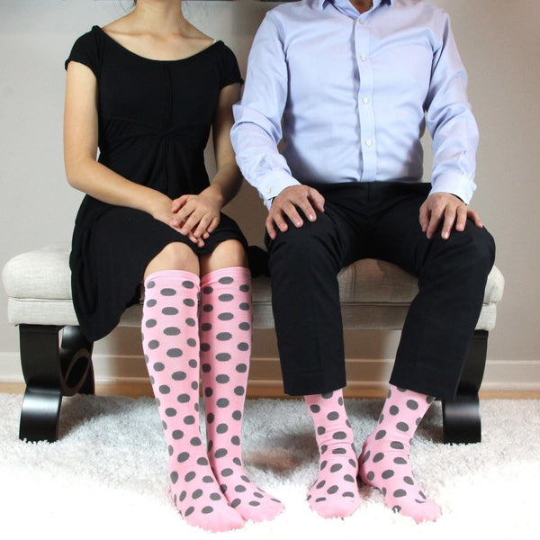 Spotlight Hosiery Elite Quality Men &Women MATCHING Dots Socks Set-FREE SHIPPING