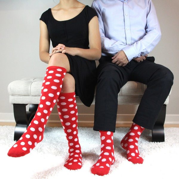 Spotlight Hosiery Elite Quality Men &Women MATCHING Dots Socks Set-FREE SHIPPING