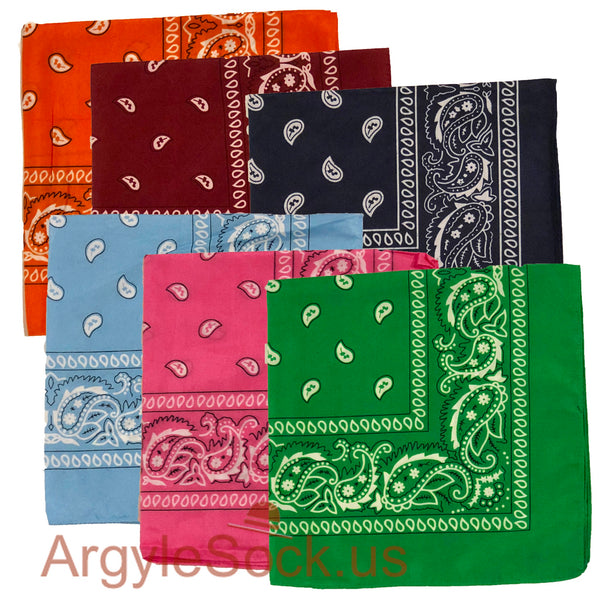3 or 6 PC Pack Washable Bandana, DIY Make Own Face Mask Supply FREE SHIPPING