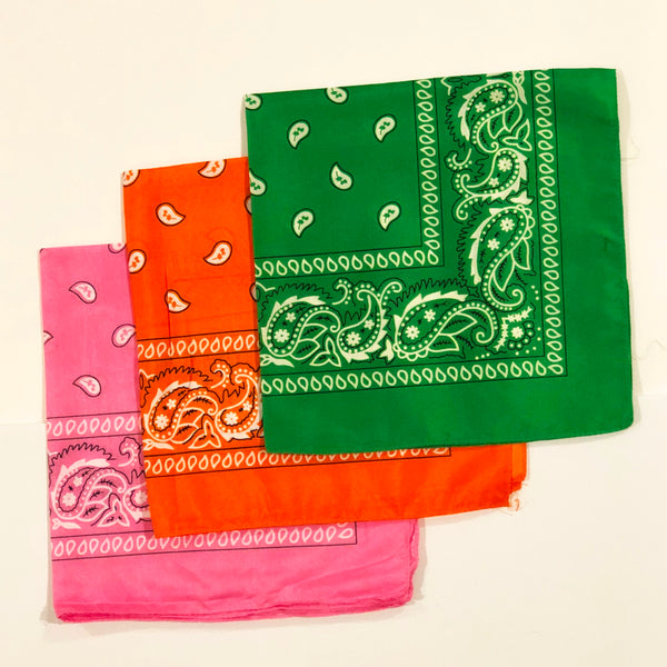 3/6 Pack Reusable Bandana, DIY Make Your Own Face Mask Supply -FREE SHIPPING