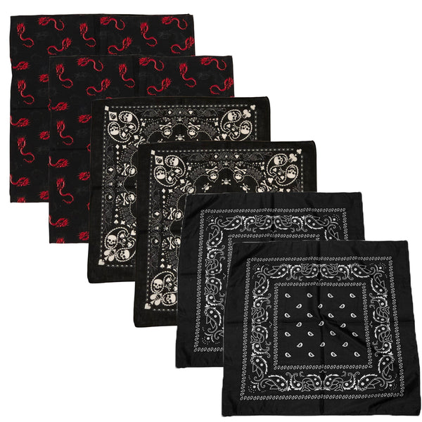 3 or 6 PC Pack Washable Bandana, DIY Make Own Face Mask Supply FREE SHIPPING