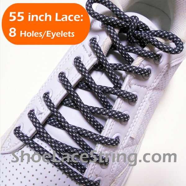 55INCH Long, Round Dual Colored Shoe Laces Strings 1Pair-FREE SHIPPINGING