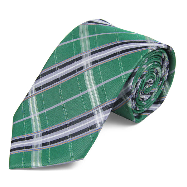 St Patrick's day Green Irish Shamrock Mens Green Socks/Tie(Clover Argyle Stripe)
