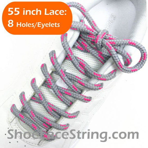 55INCH Long, Round Dual Colored Shoe Laces Strings 1Pair-FREE SHIPPINGING