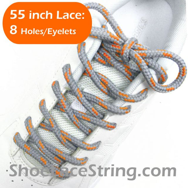 55INCH Long, Round Dual Colored Shoe Laces Strings 1Pair-FREE SHIPPINGING