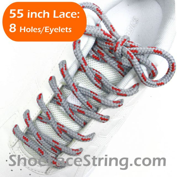 55INCH Long, Round Dual Colored Shoe Laces Strings 1Pair-FREE SHIPPINGING