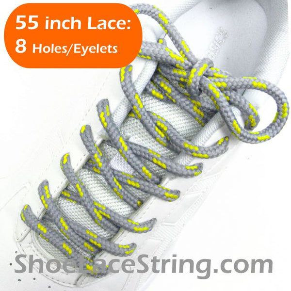 55INCH Long, Round Dual Colored Shoe Laces Strings 1Pair-FREE SHIPPINGING