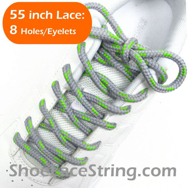 55INCH Long, Round Dual Colored Shoe Laces Strings 1Pair-FREE SHIPPINGING