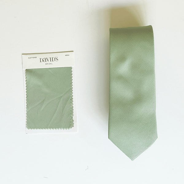 Sage Green Tie (Adult/Junior Dusty Sage Tie & Kids Bow Tie)