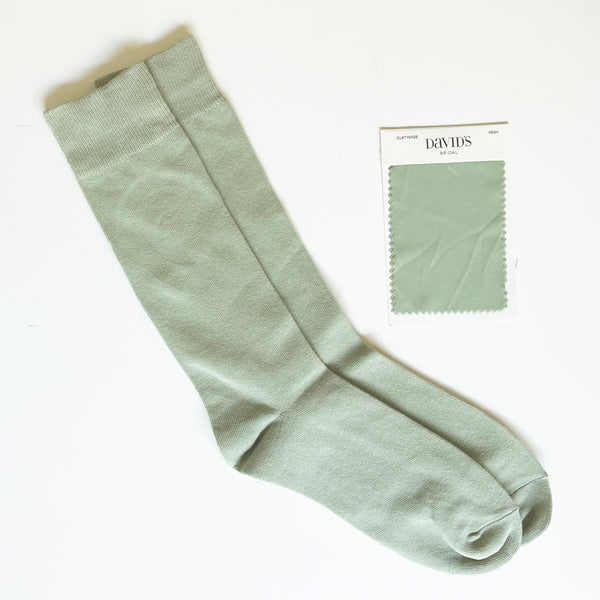 Similar to David's Bridal DUSTY SAGE Birdy Grey CHIFFON Sage Green Mens/Kids (Ring Bearer) /Groomsmen Socks & NeckTie for Beach Wedding