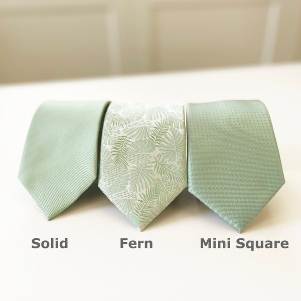 Sage Green Tie (Adult/Junior Dusty Sage Tie & Kids Bow Tie)