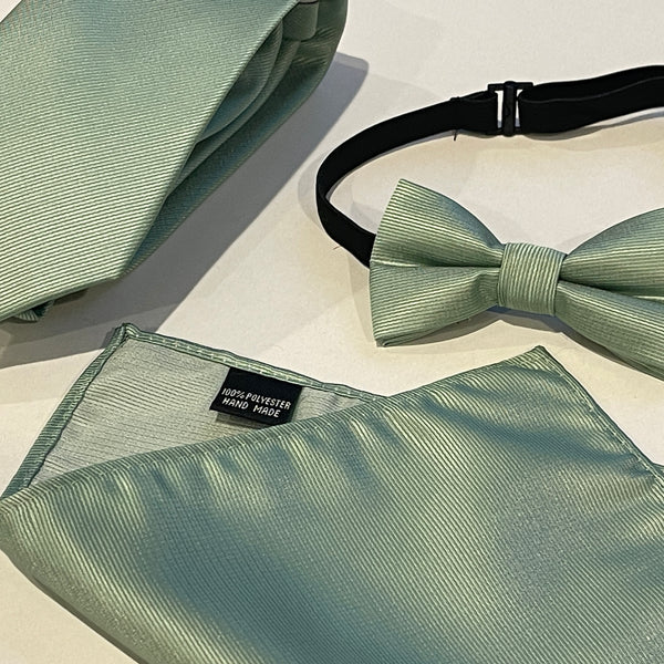 Sage Green Tie (Adult/Junior Dusty Sage Tie & Kids Bow Tie)