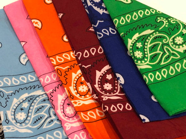 3 or 6 PC Pack Washable Bandana, DIY Make Own Face Mask Supply FREE SHIPPING