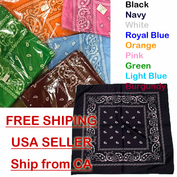 3 or 6 PC Pack Washable Bandana, DIY Make Own Face Mask Supply FREE SHIPPING