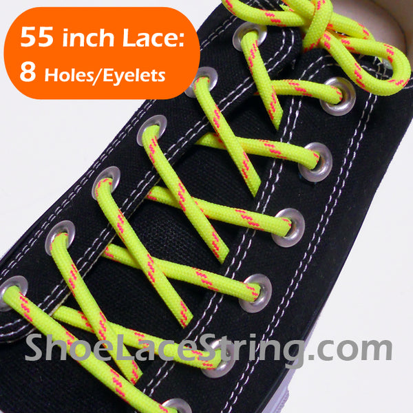 55INCH Long, Round Dual Colored Shoe Laces Strings 1Pair-FREE SHIPPINGING