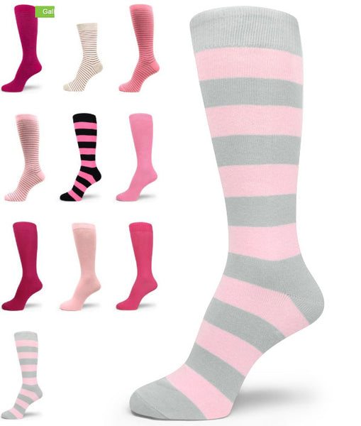 Spotlight Hosiery Elite Quality PINK Mens Striped/Plain Dress Socks-FREE SHIP