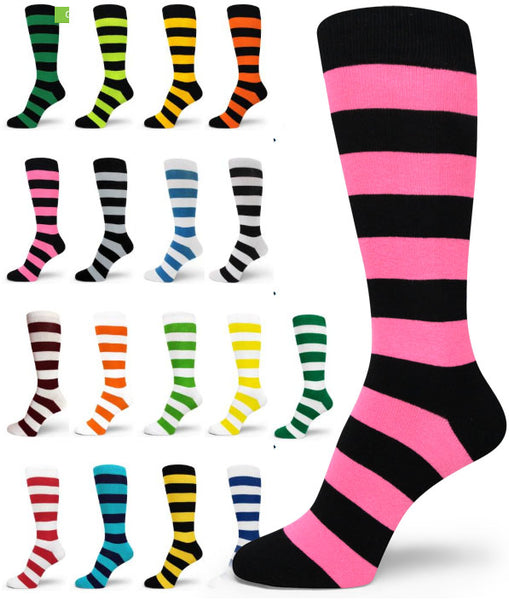 Spotlight Hosiery Elite Quality Waldo/Bee Costume Mens Stripe Socks (XL option)
