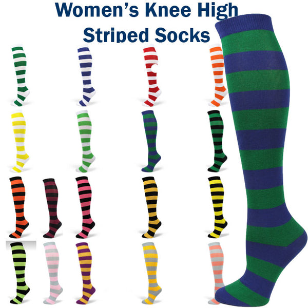 Spotlight Hosiery Brand Elite Quality Womens Stripe Wilma Wenda Waldo Knee Socks