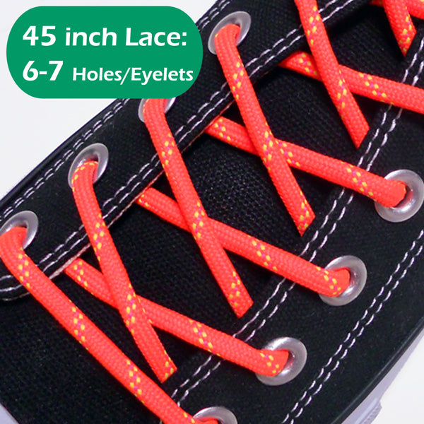 45INCH Long, Round Single /Double Colored Shoe Laces Strings 1Pair-FREE SHIPPING