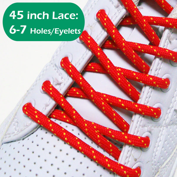 55INCH Long, Round Dual Colored Shoe Laces Strings 1Pair-FREE SHIPPINGING