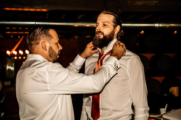 Similar to David's Bridal Desert Coral, BIRDY GREY Dusty Rose Men's Socks/Necktie For Groomsmen & Bridesmaid father in a Coral Wedding