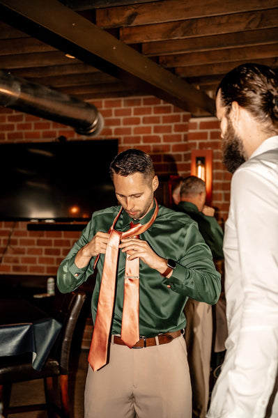 Similar to David's Bridal Desert Coral, BIRDY GREY Dusty Rose Men's Socks/Necktie For Groomsmen & Bridesmaid father in a Coral Wedding