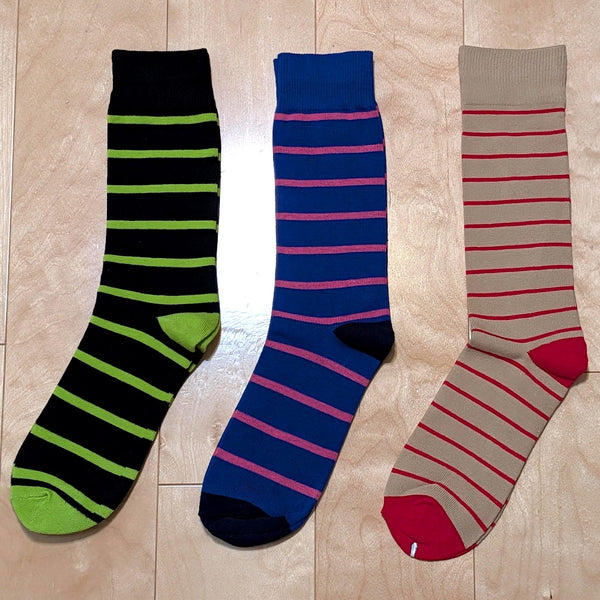 Men's Thin Stripe Dress Socks - additional photo