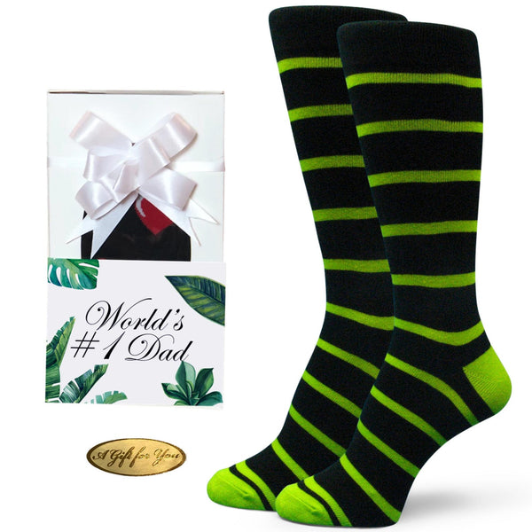 Men's Thin Stripe Dress Socks - additional photo