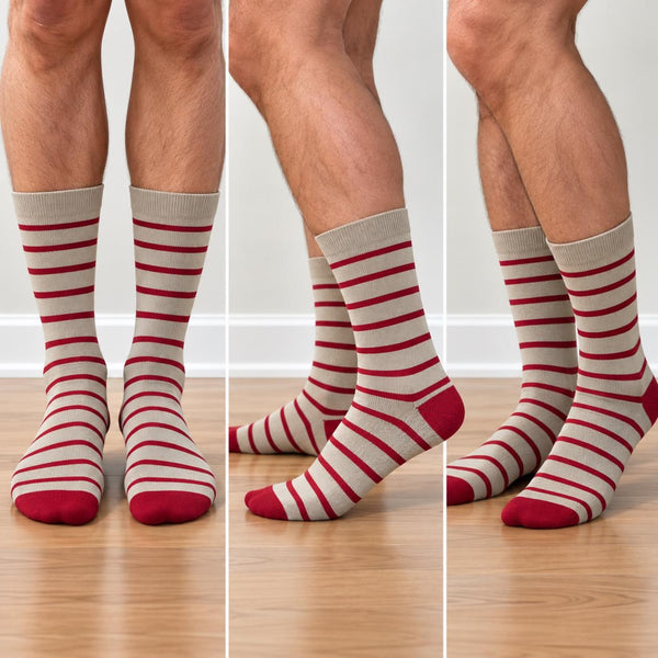 Men's Thin Stripe Dress Socks - additional photo
