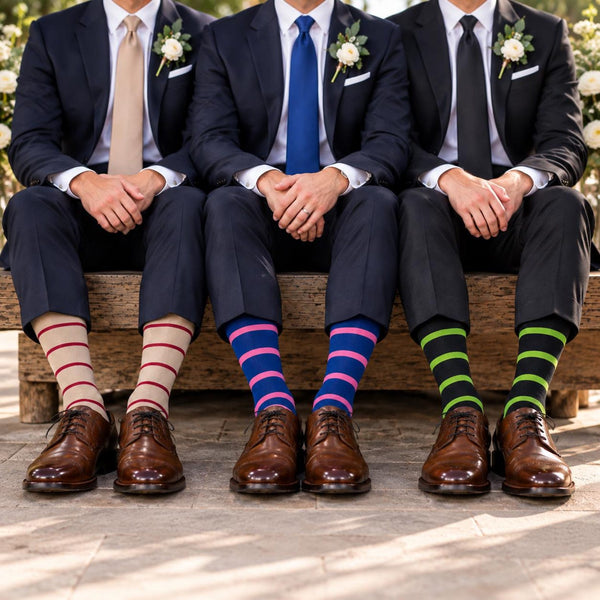 Men's Thin Stripe Dress Socks - additional photo