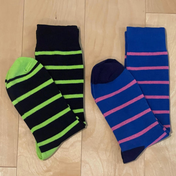 Men's Thin Stripe Dress Socks - additional photo