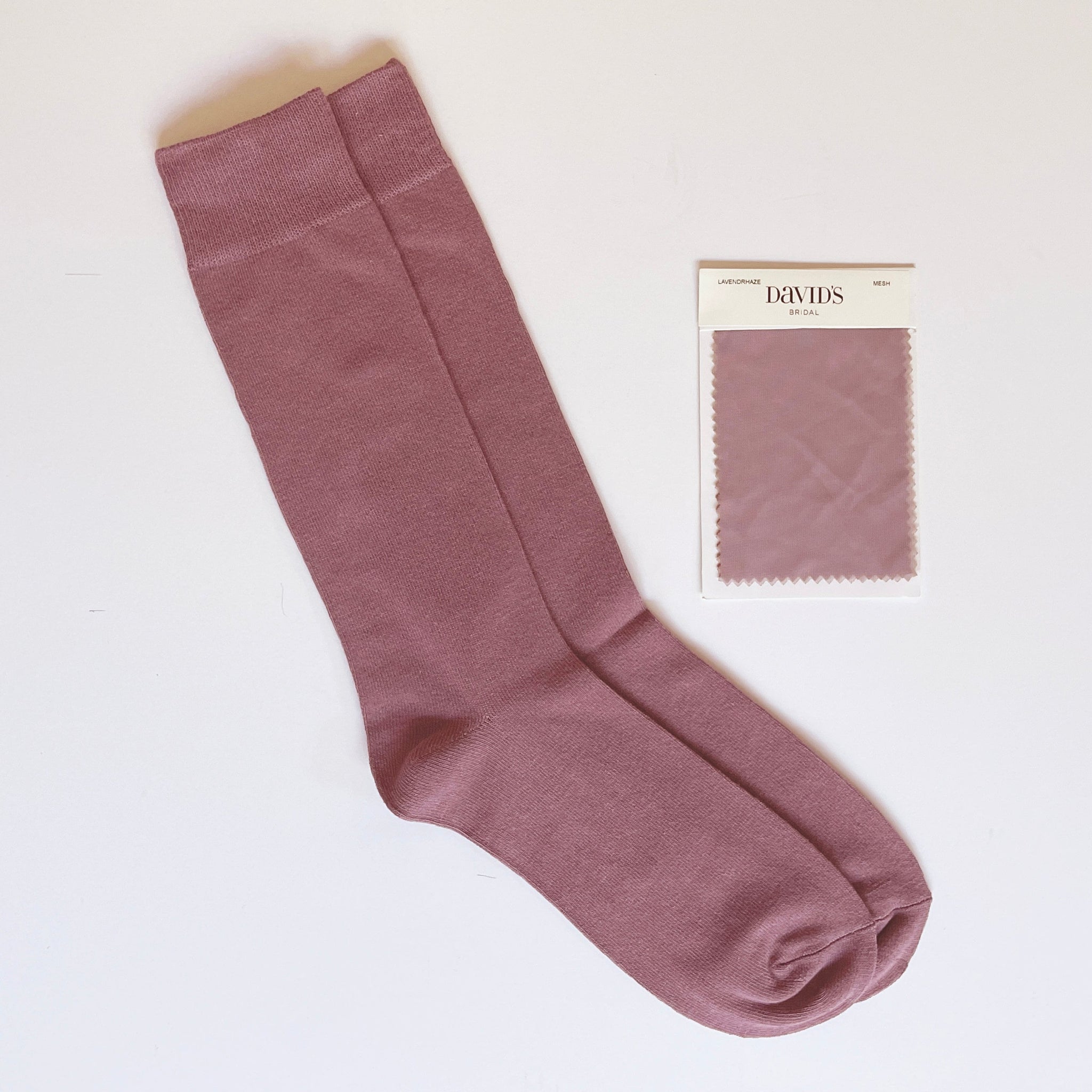 Lavender Haze Men's Dress Socks: Cotton Blend Wedding Socks
