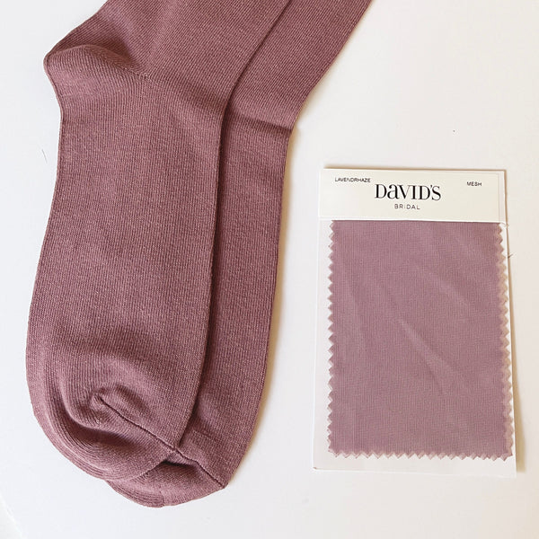 Lavender Haze Men's Dress Socks: Cotton Blend Wedding Socks
