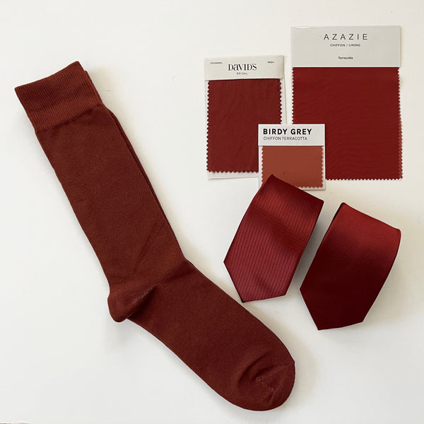 Similar to CINNAMON / Terracotta  Men's Socks & Neckties for Groomsmen Gift, for Bridesmaid father in Wedding
