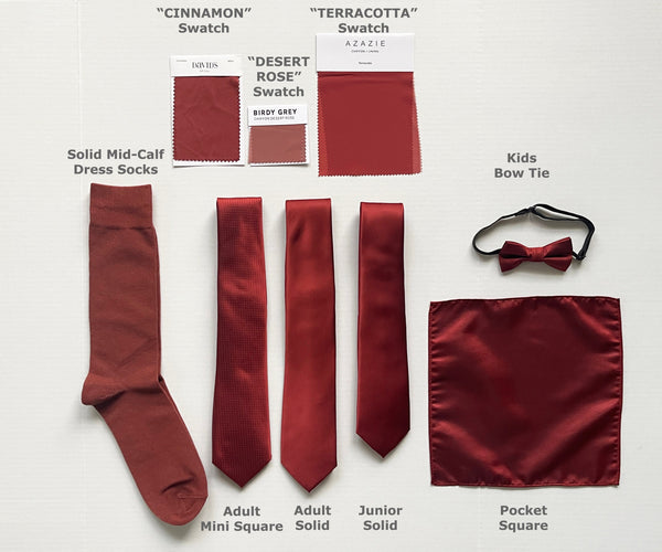 Similar to CINNAMON / Terracotta  Men's Socks & Neckties for Groomsmen Gift, for Bridesmaid father in Wedding