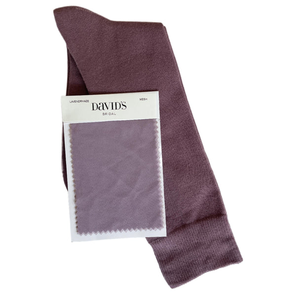 Lavender Haze Men's Dress Socks: Cotton Blend Wedding Socks