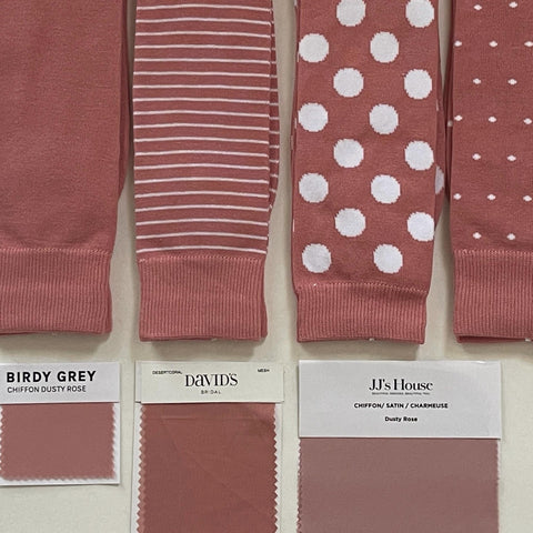 Dusty Rose Dress Socks: Desert Coral, Solid, Polka Dot, or Stripe
