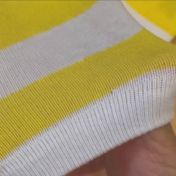 Yellow & White Striped Socks, Knee High or Over Knee Costume Socks for Women