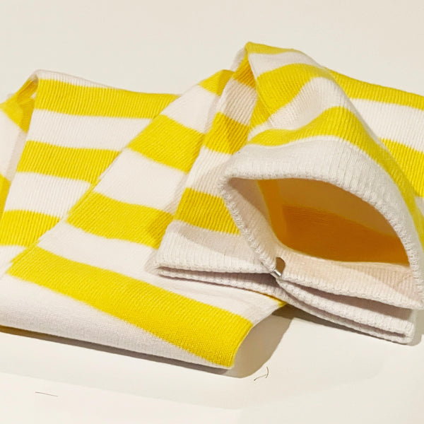 Yellow & White Striped Socks, Knee High or Over Knee Costume Socks for Women