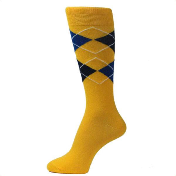 Spotlight Hosiery Men's Groomsmen Wedding Argyle Dress Socks MA010